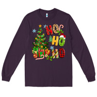 Plum ho ho ho christmas Long Sleeve Tee - MaliasSmallBusiness