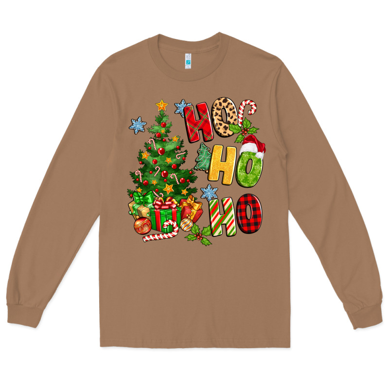 Ho Ho Ho Christmas Long Sleeve Tee by MaliasSmallBusiness | Teevron