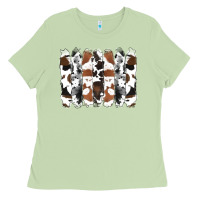 Matcha cowhide brushstrokes Ladies Tee - RanaPortraitStore