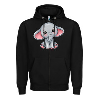 Black elephant Zipper Hoodie - texasbilliewilder
