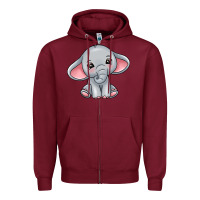 Burgundy elephant Zipper Hoodie - texasbilliewilder