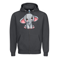 Smoke elephant Zipper Hoodie - texasbilliewilder