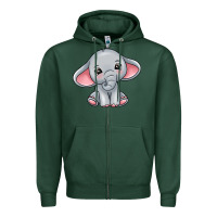 Sports Green elephant Zipper Hoodie - texasbilliewilder