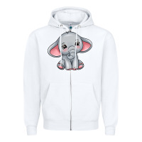 White elephant Zipper Hoodie - texasbilliewilder