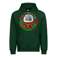Forest Green snow globe christmas ornament Urban Hoodie - BundleAndBundleShop