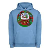 Pigment Pebble Blue snow globe christmas ornament Urban Hoodie - BundleAndBundleShop
