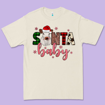 Santa Baby Cow Premium Tee Designed By Jahusdesignshop