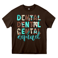 Chocolate Brown dental squad Heavy Core Tee - JahusDesignShop