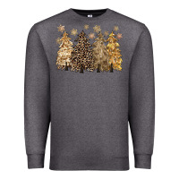 Charcoal Heather merry christmas leopard trees Premium Sweatshirt - CowGirlArtShop