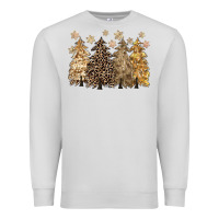 Dove Grey merry christmas leopard trees Premium Sweatshirt - CowGirlArtShop