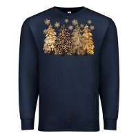 Navy merry christmas leopard trees Premium Sweatshirt - CowGirlArtShop