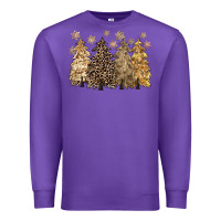 Purple merry christmas leopard trees Premium Sweatshirt - CowGirlArtShop