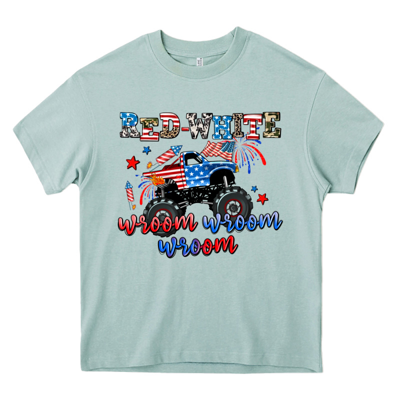 Red White Wroom Wroom Wroom Heavy Core Tee by AdoDesignShop | Teevron