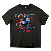 Asphalt red white wroom wroom wroom Heavy Core Tee - AdoDesignShop