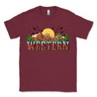 Burgundy western Classic Tee - NancyCooperArtShop