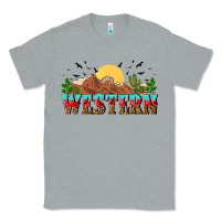 Heather Grey western Classic Tee - NancyCooperArtShop