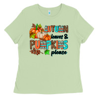 Matcha autumn leaves pumpkin please Ladies Tee - AdoDesignShop
