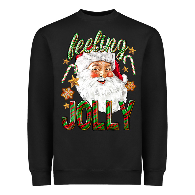 Feeling Jolly With Santa Heavyweight Sweatshirt by NancyCooperArtShop | Teevron