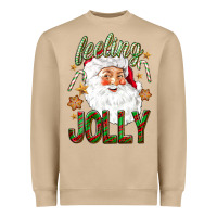 Mushroom Feeling Jolly with Santa Heavyweight Sweatshirt - NancyCooperArtShop