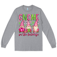Heather Grey gnome for the holidays Long Sleeve Tee - MaliasSmallBusiness
