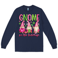 Navy gnome for the holidays Long Sleeve Tee - MaliasSmallBusiness