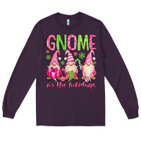 Plum gnome for the holidays Long Sleeve Tee - MaliasSmallBusiness