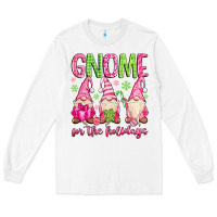 White gnome for the holidays Long Sleeve Tee - MaliasSmallBusiness