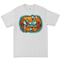 Dove Grey western cactus Premium Tee - AdoDesignShop