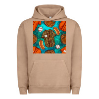 Pigment Burro baseball leopard uniform and hotdog with gemstone seamless pattern Urban Hoodie - BundleAndBundleShop