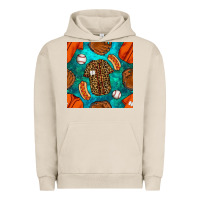 Pigment French Oak baseball leopard uniform and hotdog with gemstone seamless pattern Urban Hoodie - BundleAndBundleShop