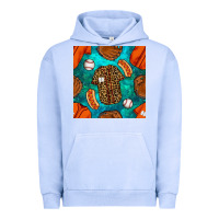 Pigment Grape Ice baseball leopard uniform and hotdog with gemstone seamless pattern Urban Hoodie - BundleAndBundleShop