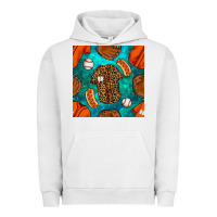 Pigment Lunar Rock baseball leopard uniform and hotdog with gemstone seamless pattern Urban Hoodie - BundleAndBundleShop
