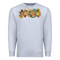 Heather Grey fall teacher Premium Sweatshirt - CowGirlArtShop