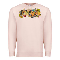 Pale Pink fall teacher Premium Sweatshirt - CowGirlArtShop