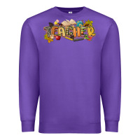 Purple fall teacher Premium Sweatshirt - CowGirlArtShop