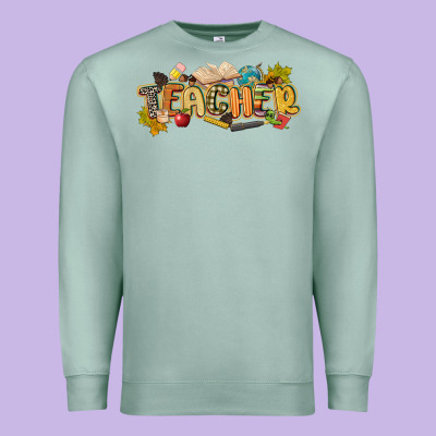 Fall Teacher Premium Sweatshirt Designed By Cowgirlartshop