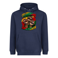 Navy im celebrating juneteenth  (1) Heavyweight Hoodie - CowGirlArtShop
