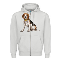 Dove Grey beagle with overflow Zipper Hoodie - texasbilliewilder
