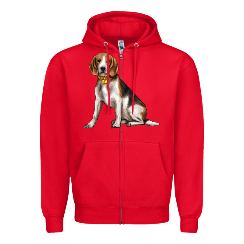 Beagle With Overflow Zipper Hoodie by texasbilliewilder | Teevron