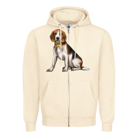 Sandshell beagle with overflow Zipper Hoodie - texasbilliewilder