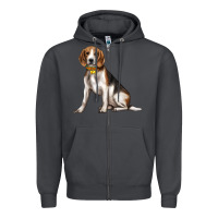 Smoke beagle with overflow Zipper Hoodie - texasbilliewilder