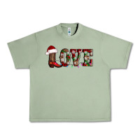 Oil Green love christmas boots Urban Heavy Tee - AdoDesignShop