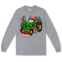 Heather Grey farm tractor christmas Long Sleeve Tee - MaliasSmallBusiness