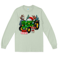 Matcha farm tractor christmas Long Sleeve Tee - MaliasSmallBusiness