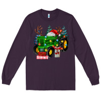 Plum farm tractor christmas Long Sleeve Tee - MaliasSmallBusiness