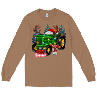 Toasted Coconut farm tractor christmas Long Sleeve Tee - MaliasSmallBusiness