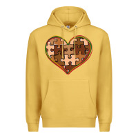 Antique Gold melanin skin tone heart black history Premium Hoodie - CowGirlArtShop