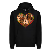 Black melanin skin tone heart black history Premium Hoodie - CowGirlArtShop