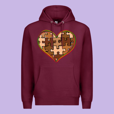Melanin Skin Tone Heart Black History Premium Hoodie Designed By Cowgirlartshop