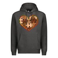 Charcoal Heather melanin skin tone heart black history Premium Hoodie - CowGirlArtShop